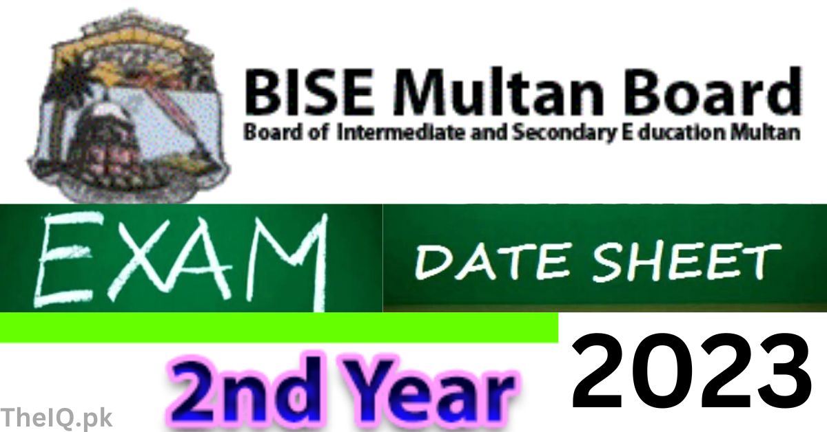 BISE Multan Board Inter 2nd Year Date Sheet 2023 PDF Download