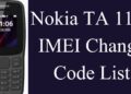 Nokia Ta 1114 IMEI Change Code List