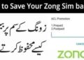 Zong Code For Balance Save 2024