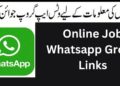 Online Job Whatsapp Group Links