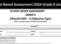 School Based Assessment 2025 Grade 8 1st Term In PDF 13 School Based Assessment 2024 Grade 8