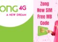 Get Zong New SIM Free MB Code 2025 Internet And Minutes, SMS 12 Zong New SIM Free MB Code