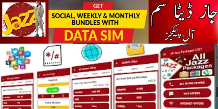Jazz Data SIM Packages List 2025 | Daily, Weekly, and Monthly 1 Jazz Data SIM Packages List