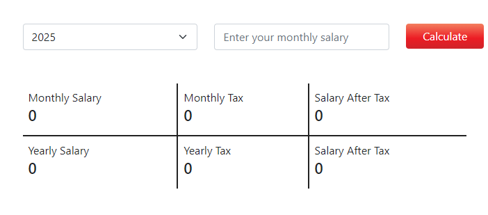 Salary Tax Calculator 2025