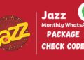 Jazz Monthly Whatsapp Package Check Code 2025 | Mahana Offer 11 Jazz Monthly Whatsapp Package Check Code