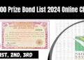 Rs. 100 Prize Bond List 2024 Online Check Draw #48 on 15-11-2024 at Multan 9 Rs. 100 Prize Bond List 2024 Online Check